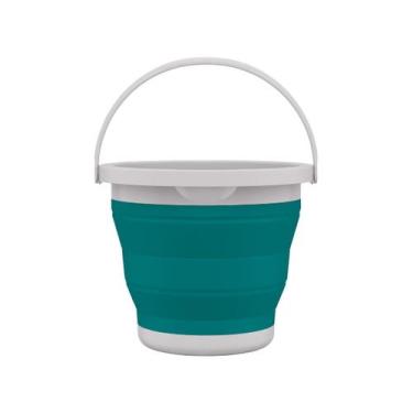 Imagem de Balde Retrátil com Alça Verde Água 5L Flash Limp RET3512, 5L, Verde Ág