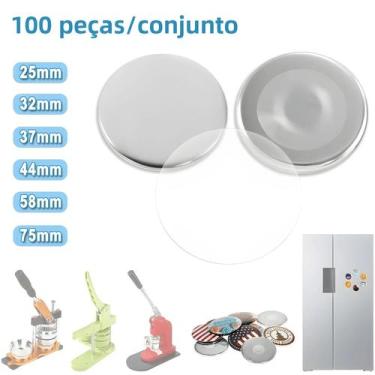 Imagem de Suprimentos Para Ímãs De Geladeira DIY Em Metal, 100 Peças, 6 Tamanhos