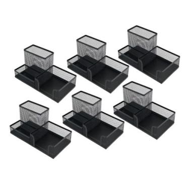 Imagem de Kit Organizadores De Mesa Aramado Porta Canetas Lapis Papel - Vighs