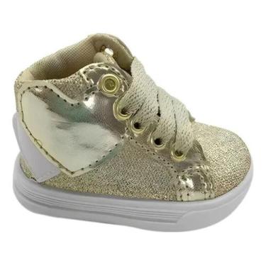 Imagem de Sapatinho de Bebê Tenis de Bebe Preto Glitter Love Sapato Calçado Infa