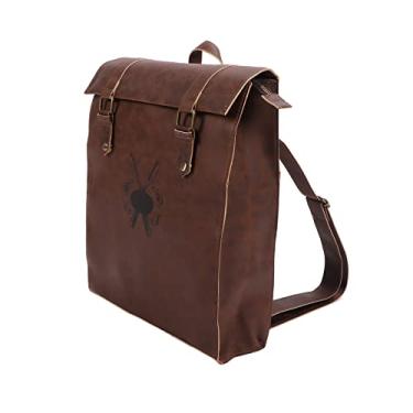 Imagem de Mochila de cabeleireiro, bolsa de couro com ombros duplos de grande capacidade, bolsa leve para barbeiro