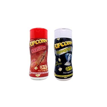 Imagem de Temperos P/ Pipoca Popcorn Cx 24 Frascos. 12 Churrasco - 12 Flavapop Sal Micronizado Manteiga