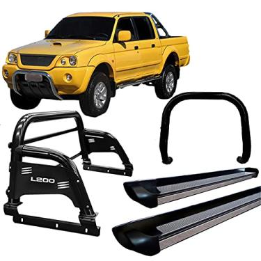 Imagem de Kit Quebra Mato +Estribo Pers +Santo Anto H3 L200 2004 Preto