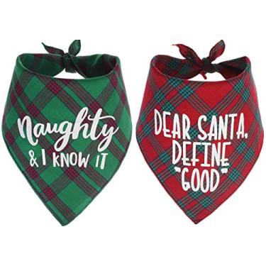 Imagem de JPB Cachorro de Natal Bandanas Xadrez Triângulo Babadores Acessórios para Cachorros e Gatos