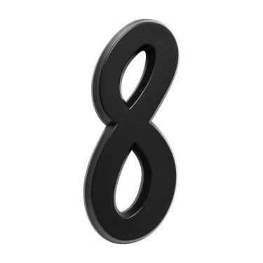 Imagem de Número Residencial Para Casa 8 Preto 3D 22cm