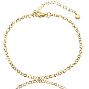 Imagem de Pulseira Corrente Elo Portugues Folheada a Ouro 18k Semijoia