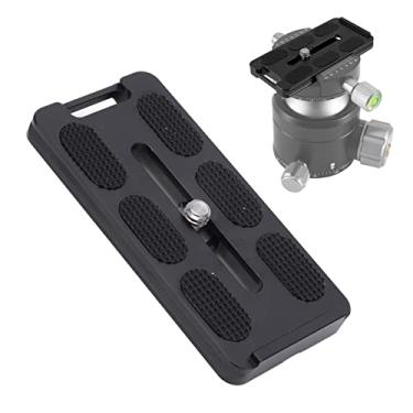 Imagem de Placa de liberação rápida, placa de liberação rápida portátil de liga de alumínio, com design defletor, almofada de borracha, clipe de segurança, câmera de proteção eficaz, para montagem Arca