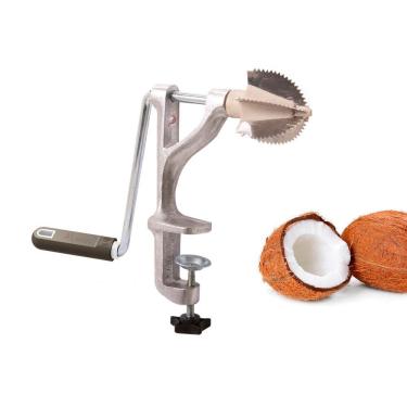 Imagem de Ralador de coco manual alumínio lâminas inox raspador cocada ralar coco AND