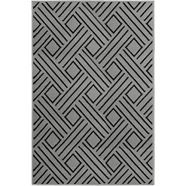 Imagem de Tapete para Sala Herat Adana Geométrico Cinza 1,00X1,50M - Kriar Tapetes