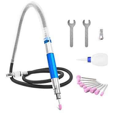 Imagem de YON.SOU. 18 peças Micro Air Pencil Ferramenta de Esmerilhadeira Pneumática de 1/8" Caneta de Gravação 70.000 RPM Kit de Moedor de Lápis com 1 Peça de Moedor de Lápis e 17 Peças Acessórios para Moedor de Lápis