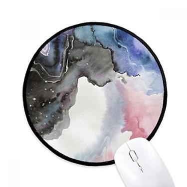 Imagem de DIYthinker Tinta aquarela abstrato sombreamento mouse pad desktop escritório tapete redondo para computador
