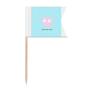 Imagem de Animal Esqueleto Morto Art Deco Presente Moda Palito Bandeiras Marcação para Bolo Festa Comida Prato de Queijo