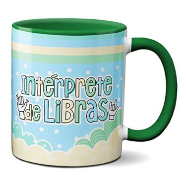 Imagem de Caneca Linguagem De Sinais Presente Intérprete De Libras (Verde)
