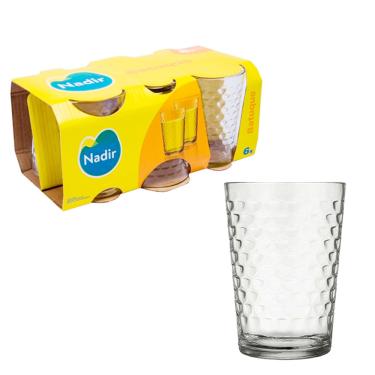 Jogo 6 Copo Batuque Vidro Nadir 265ml Suco Agua Drink Café - Nadir Figueredo