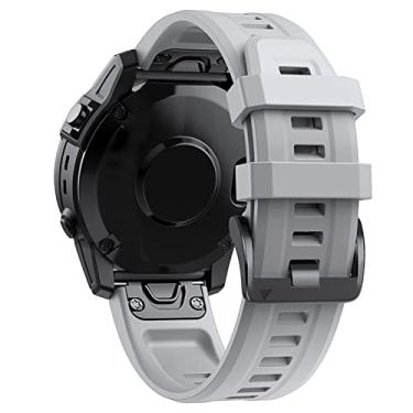 Imagem de KOSSMA Pulseira oficial de silicone 26 22mm de liberação rápida pulseira para Garmin Fenix 7 7X 6 6X 5X 5 3 HR Smart Watch Easyfit Pulseira (Cor: Verde Azul, Tamanho: 26mm Fenix 7X)
