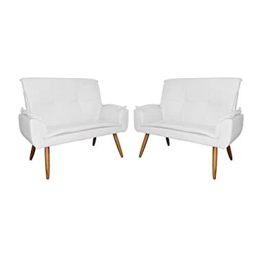 Imagem de Kit 02 Poltronas Namoradeiras Emília Suede Cores - DS Estofados