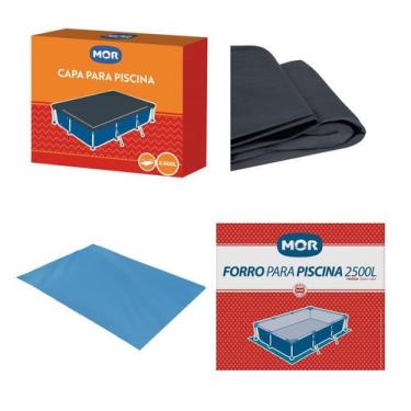Imagem de Kit Capa + Forro Para Piscina Premium 2500 Litros - Mor
