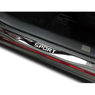 Imagem de GZBFTDH Proteção de Peitoril Soleira da Porta, para Honda Accord 2019-2022 Carro Acessórios, Aço Inoxidável Kick Plate Guard de Pedal de Limiar Protetor, Peças para Automóveis