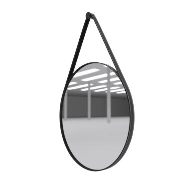 Imagem de Espelho Decorativo Redondo Banheiro De Parede - Preto