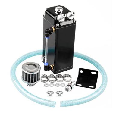 Imagem de Reservatório de alumínio em forma quadrada com filtro de respiração Ruien Oil Catch Can 500 ml preto