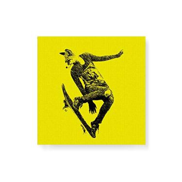 Imagem de Arte Maníacos Quadro Decorativo em Tela Canvas Raposa Skate - 30x30cm