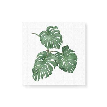 Imagem de Arte Maníacos Quadro Decorativo em Tela Canvas Folhas Costela de Adão - 50x50cm