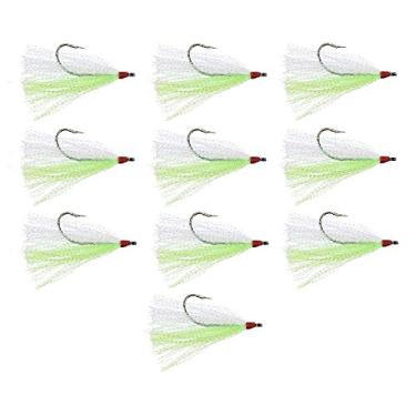 Imagem de Enfeite de rabo de cavalo com gancho 5/0 - Pacote com 10 - 5 cores para escolher, Green / White