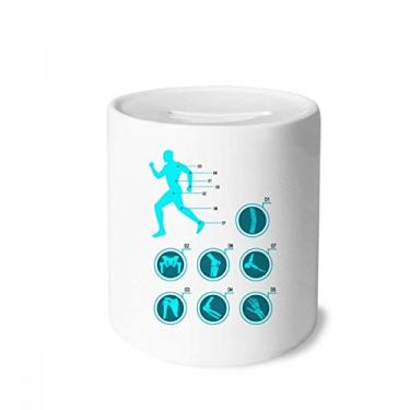 Imagem de DIYthinker Estrutura óssea ilustração humana caixa de dinheiro caixa de cerâmica porta-moedas presente de cofrinho