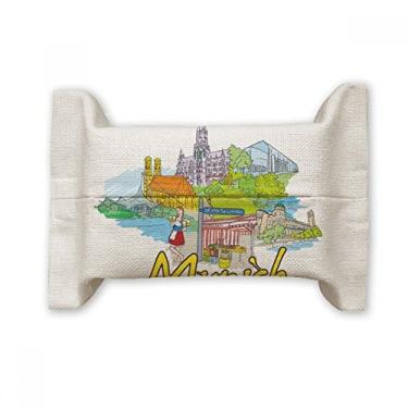Imagem de Bolsa de linho de algodão para lenços faciais de arquitetura da Alemanha Munchen