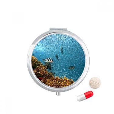 Imagem de Caixa de armazenamento de medicamentos com imagem natural de corais de peixe oceano