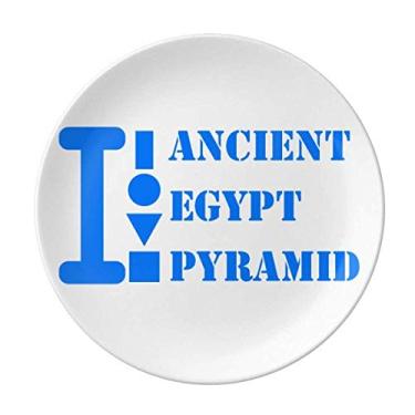 Imagem de Prato de pirâmide do Egito Antigo Prato Decorativo de Porcelana Salver Prato de Jantar