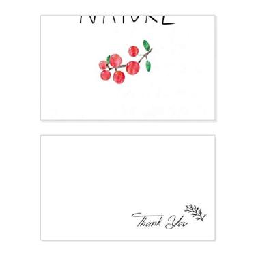 Imagem de Pintura em ilha de frutas vermelhas com cartão de agradecimento de aniversário e lembrança de casamento