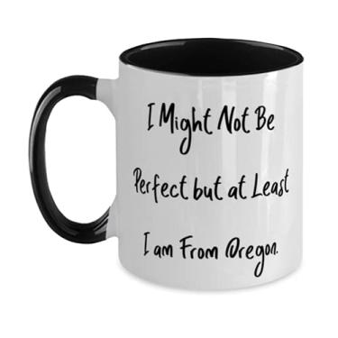 Imagem de Caneca I Might Not Be Perfect but at Peast I am From Oregon. Oregon Two Tone 325 ml, Cool Oregon Gifts, Cup For