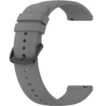 Imagem de Pulseira para Amazfit GTS2 Mini, GTS 2 ou GTS 2e lisa 20mm cor:Cinza