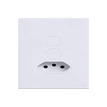 Imagem de Lumenx INTERRUPTOR TOUCH TOK GLASS 2 PADS + TOMADA WI-FI BRANCO 4X2