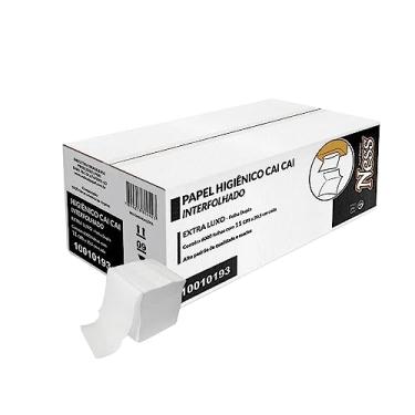 Imagem de Papel Higiênico Interfolhado Cai-Cai folha dupla Ness com 6.000 folhas