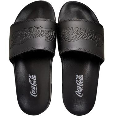 Imagem de Chinelo Gaspea Borracha Masculino Casual  Slide Groove Coca Cola Cc3871