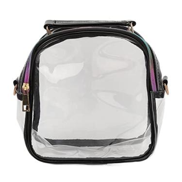 Imagem de Bolsa Transparente Sacola do Mensageiro Com Alça de Ombro, TPU Impermeável do PVC, Grande Capacidade, Passa Facilmente Verificações de Segurança