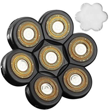 Imagem de FOXSONIC 7 Lâminas 7D Cabeças de Reposição para Barbeador Elétrico 7 Cabeças Barbeador de Cabeça Careca, Barbeador Elétrico