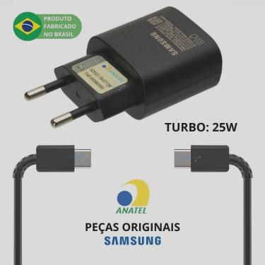 Carregador de Parede Original Samsung USB-C 2A Fast Charge 15W Preto  EP-TA20BBBCGBR