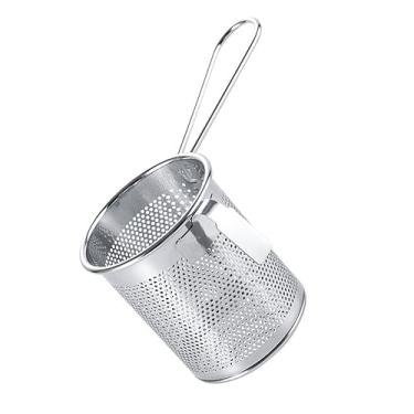 Imagem de Filtro de alimentos Escorredor de massa quente Panela Cesta de rede de malha de aço inoxidável Panela quente Escorredor lateral cesta de filtragem de carne cesta de escorredor suspenso para