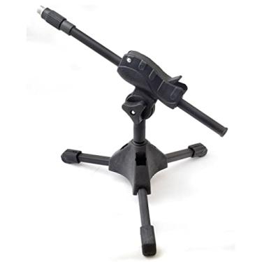 Imagem de IBOX Suporte para Microfone de Mesa P/ Podcast/Rádio, Com Cachimbo, Preto, Clássico, Cromado