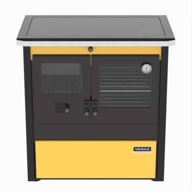 Imagem de Fogao a Lenha Venax n 1 Le Corbusier Dupla Combustao Amarelo