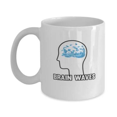 Imagem de Caneca de café Funny Brain Waves Neurobiology