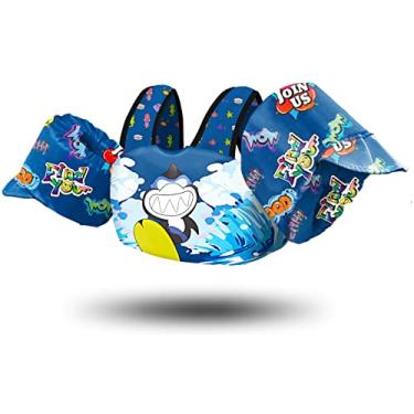 Imagem de Chriffer Colete salva-vidas infantil para meninos e meninas de 13,6 a 25 kg, boias infantis com arnês de ombro e asas de braço para bebês de 2, 3, 4, 5, 6, 7 anos