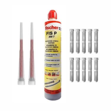 Imagem de 01 Chumbador Químico Fischer com 10 Camisas Bucha Injeção 12mm