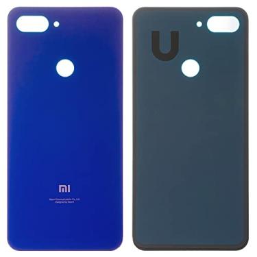 Imagem de Capa traseira da capa da bateria de reposição para reparo compatível com Xiaomi Mi 8 Lite 6,2 polegadas, (azul escuro, M1808D2TG)