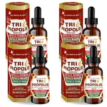 Imagem de 4x Tri Própolis (Vermelha, Verde e Marrom) 20Ml Flora Nativa