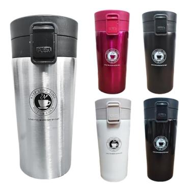 Imagem de Copo Térmico Aço Inox Garrafa Infusor Caneca A Vácuo Café Chá 380ml Cor:Inox