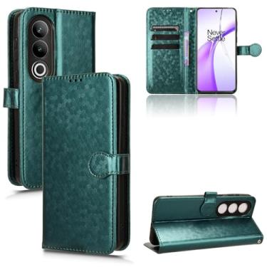 Imagem de Kukoufey Capa de couro compatível com Oneplus ACE 3V, capa de telefone de couro PU capa flip compatível com Oneplus Nord CE4 5G CPH2613 capa verde